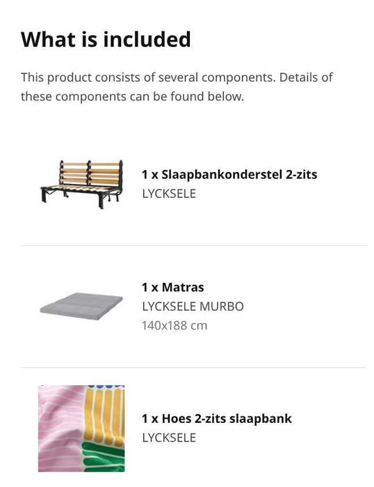 Sofa cama IKEA - Como novo