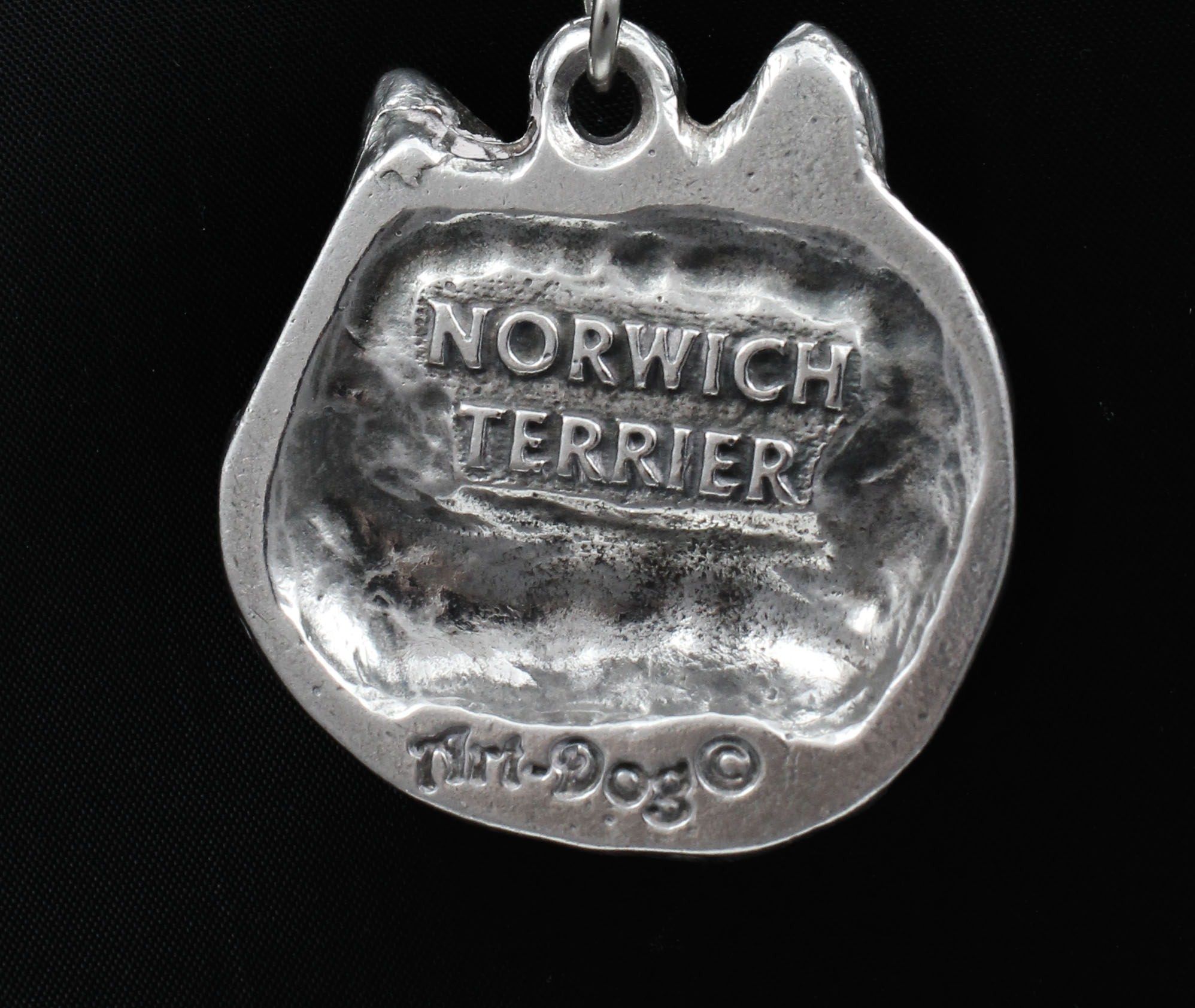 Norwich Terrier naszyjnik posrebrzany Art-Dog