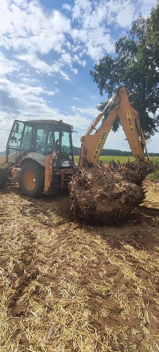 Koparko ładowarka, usługi, prace ziemne