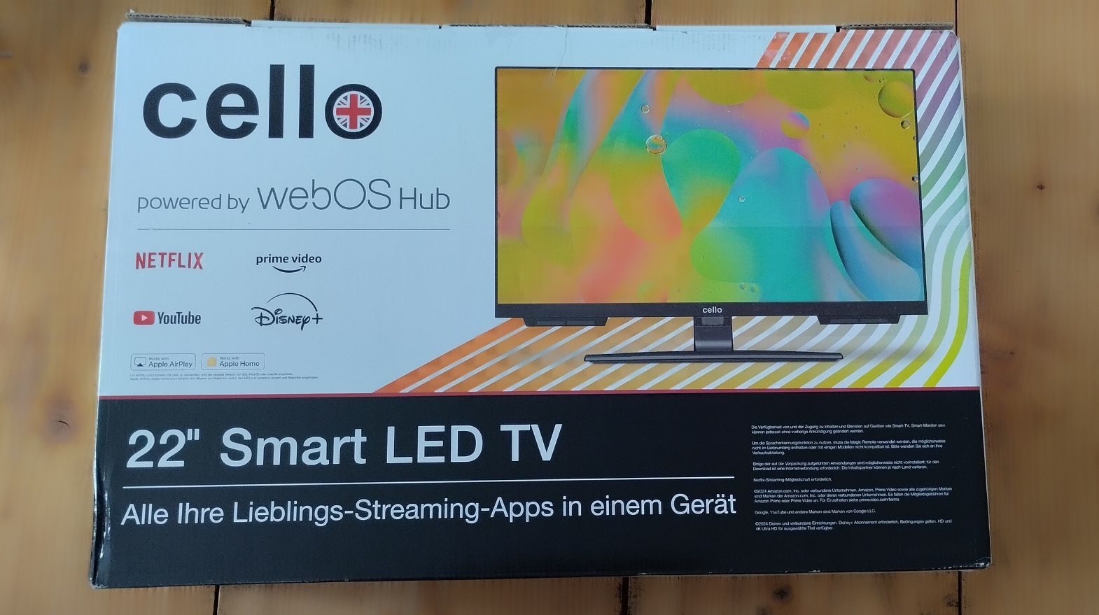 22-дюймовий безрамковий телевізор CELLO C2224 WSH із підтримкою WebOS