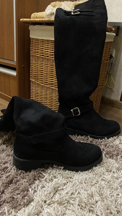 Чоботи змма- осінь замш