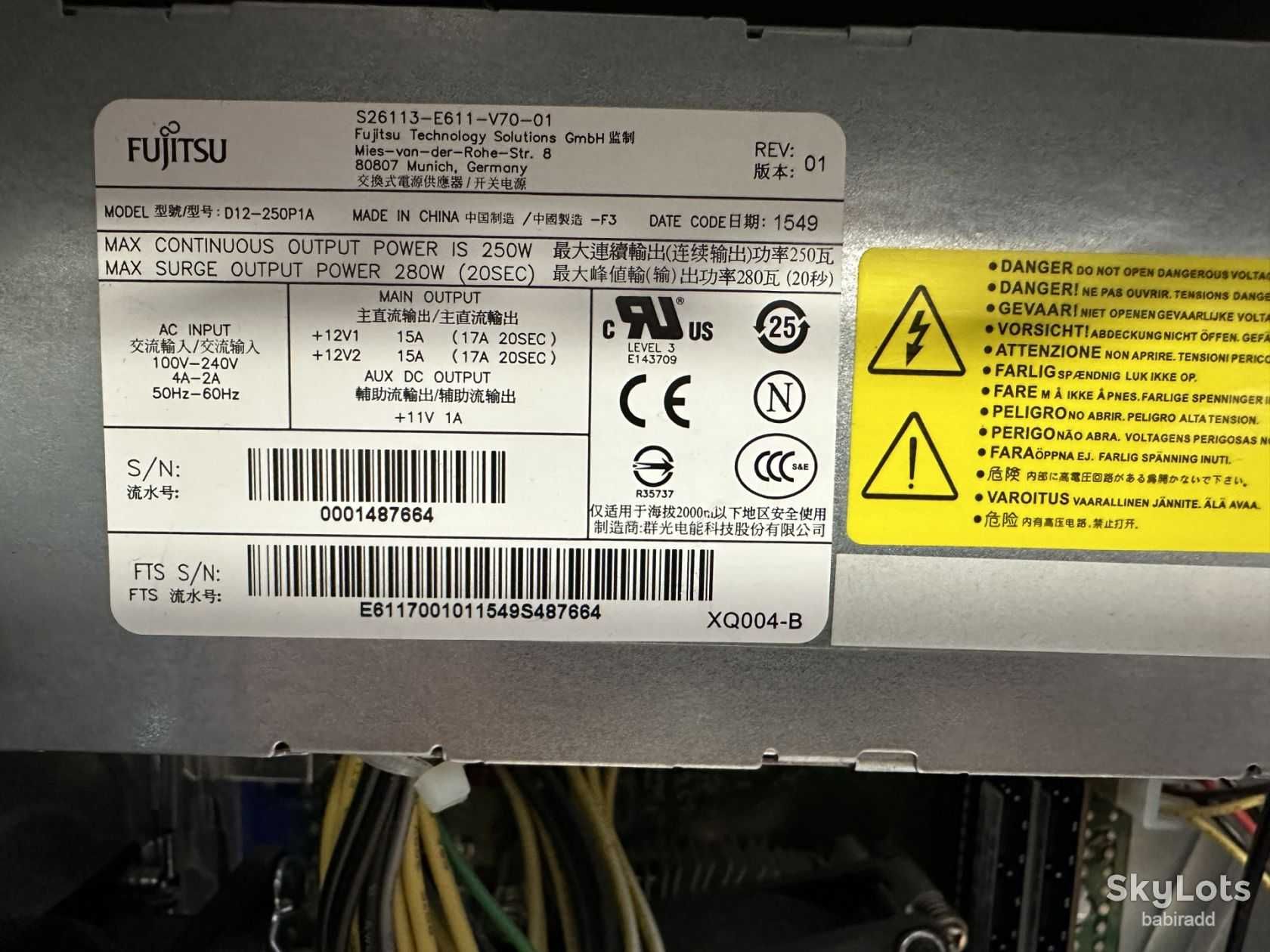 62) FUJITSU P420 I3-4170 3,7 ГГц Graphics 1GB 8Gb DDR3 SSD 120Gb