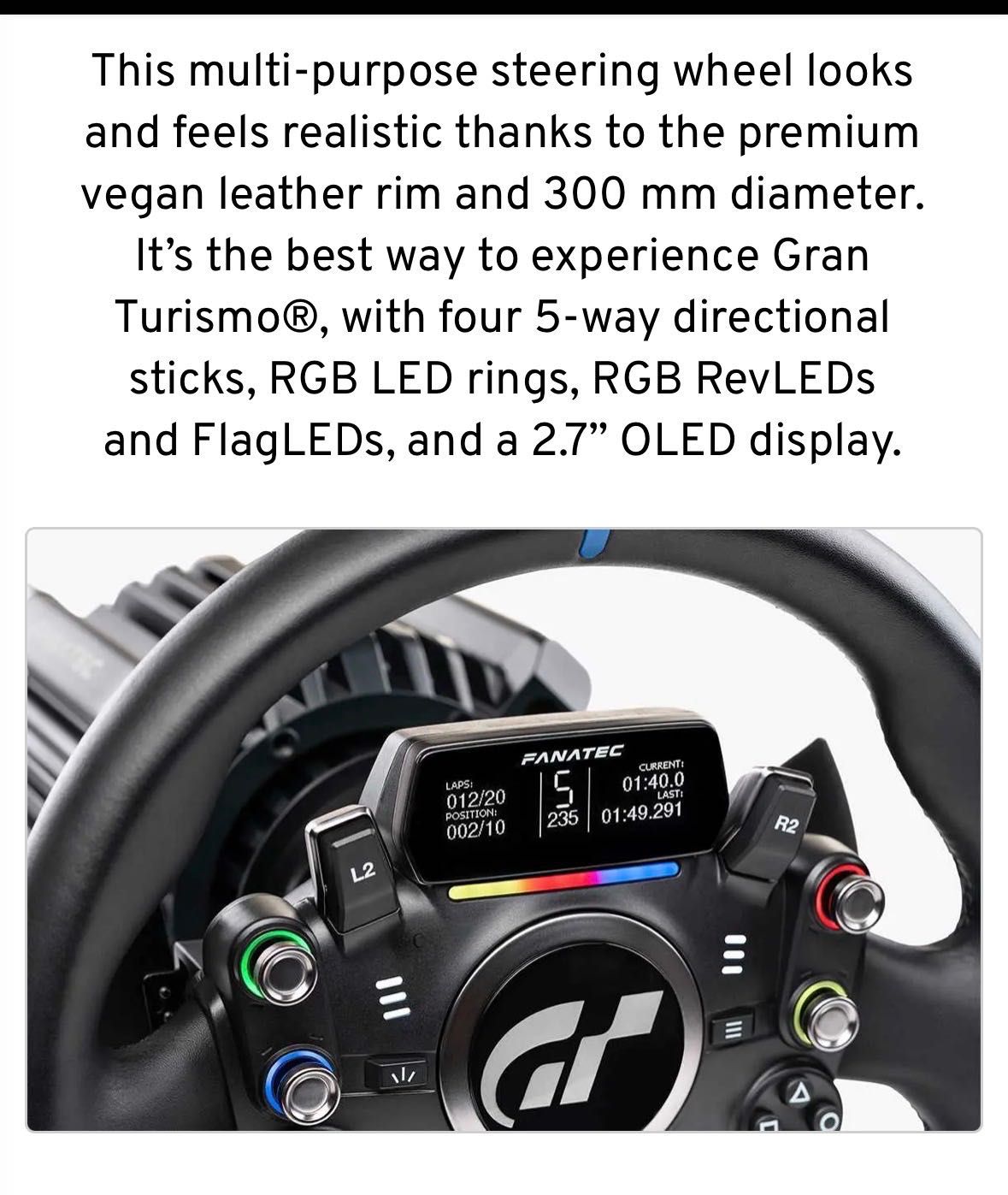 Volante Fanatec QR2 gran turismo