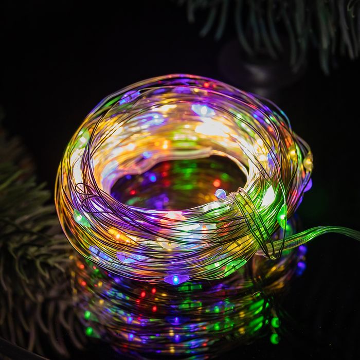 Гірлянда Роса 10м на USB з пультом+батерейка. Працює від павербанка
