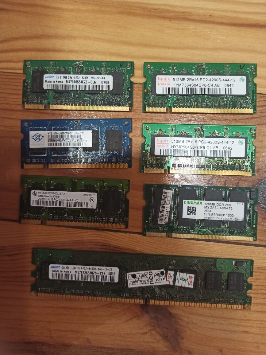 Оперативка ОЗУ 512Mb PC2 , 256 PC2, 128 DDR-266,  DDR2 1Gb