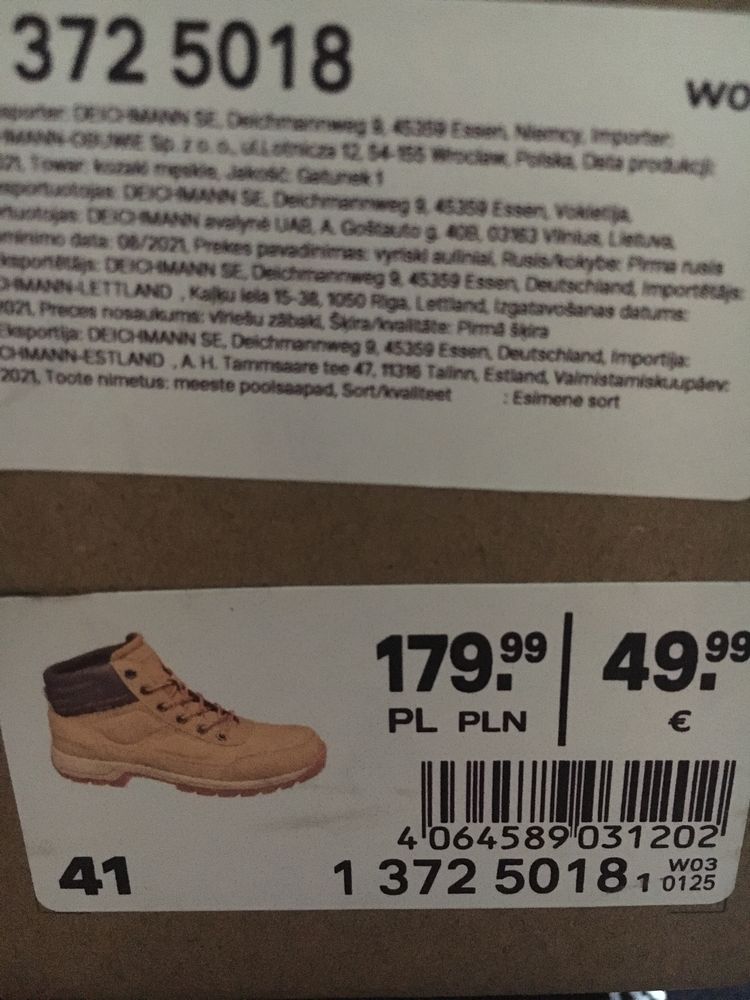 Buty męskie rozmiar 41