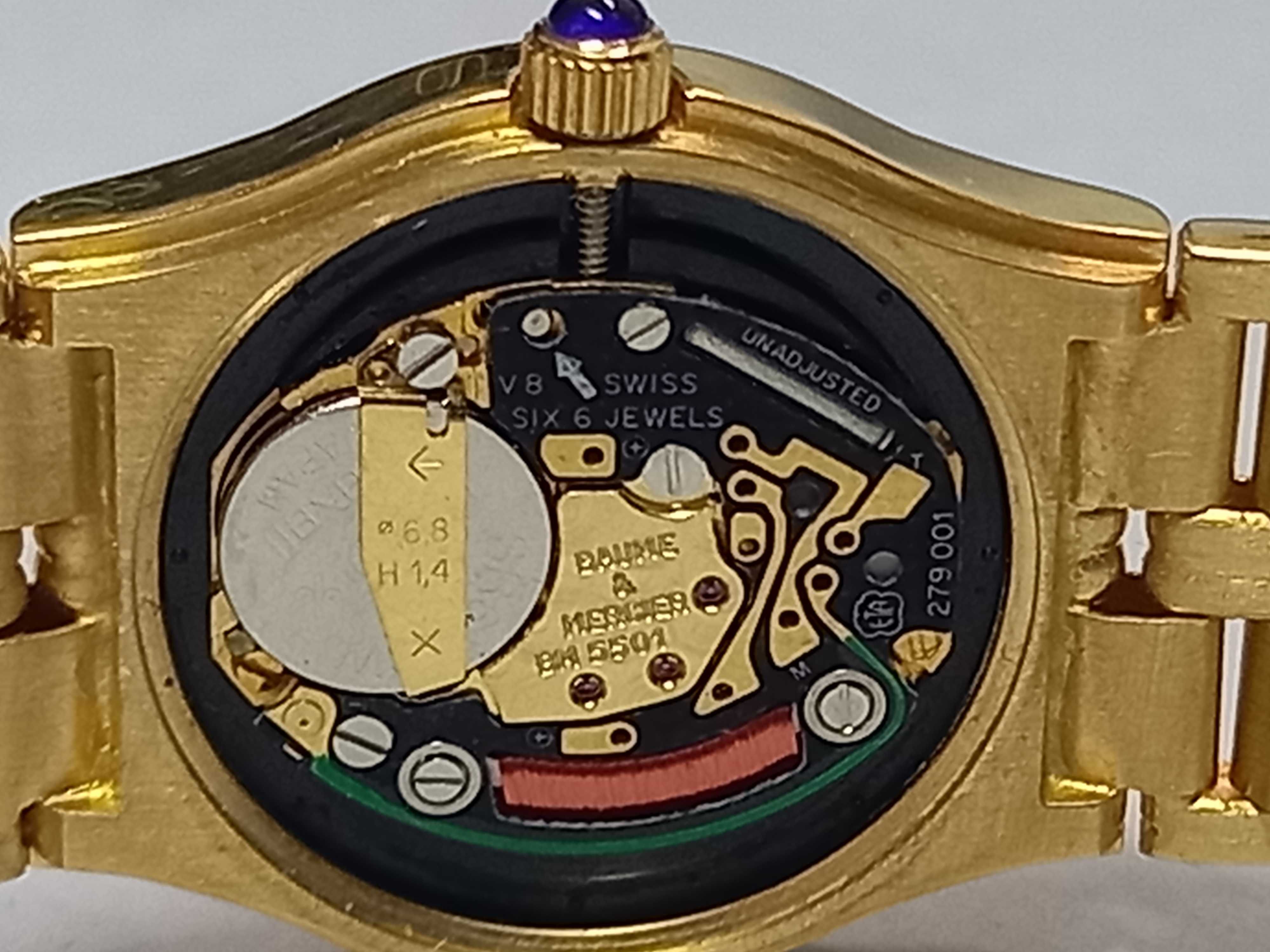 Damski zegarek z bransoletką, Baume & Mercier, złoto 18K