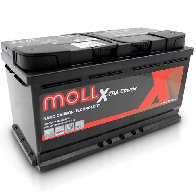 Akumulator Niemiecki Moll 100Ah 850A X-tra Charge 3 lata gwarancji