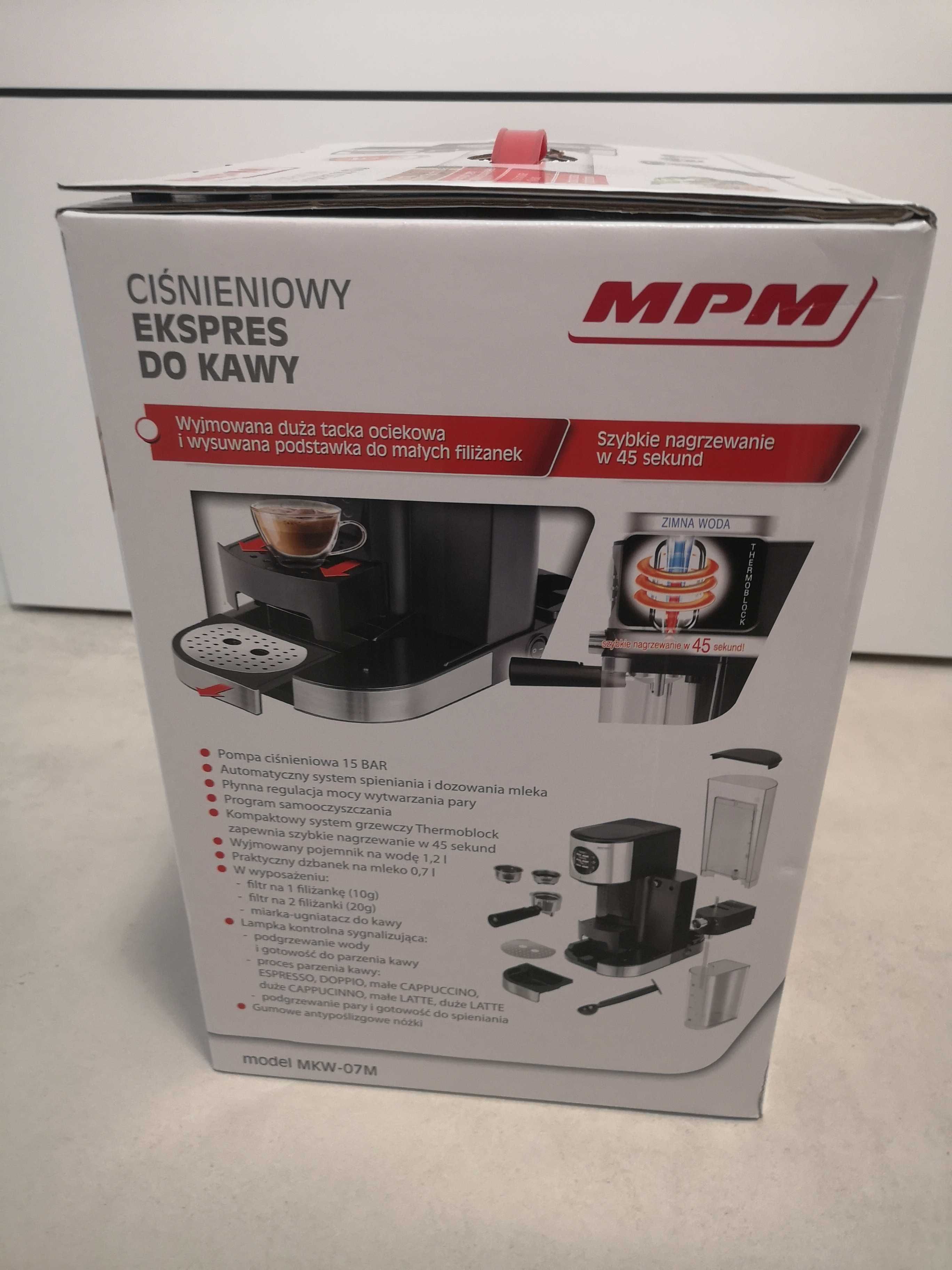 Ciśnieniowy ekspres do kawy MPM MKW-07M NOWY!!!