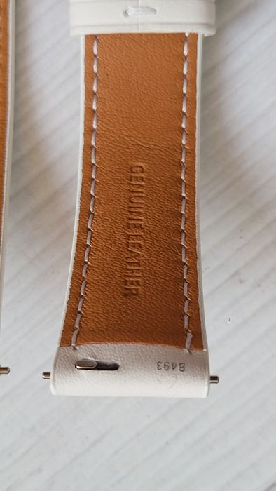 Pasek do zegarka Huawei 18mm kremowy oryginalny skórzany super stan