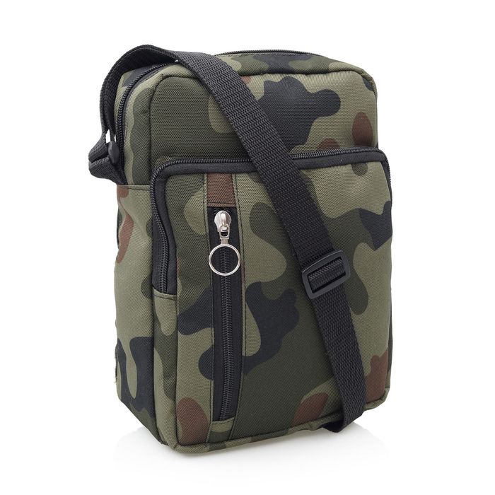 SASZETKA męska materiałowa torba z paskiem na ramię V295 moro