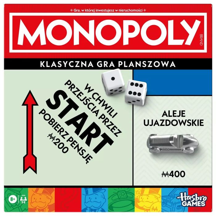 HASBRO GAME Monopoly Classic Refresh, gra. Hasbro. Nowy Produkt