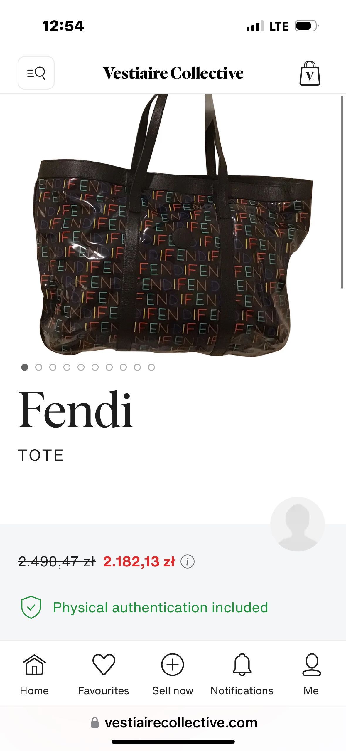 Torebka shopper Fendi Tote xl vintage 303 Avenue Gucci