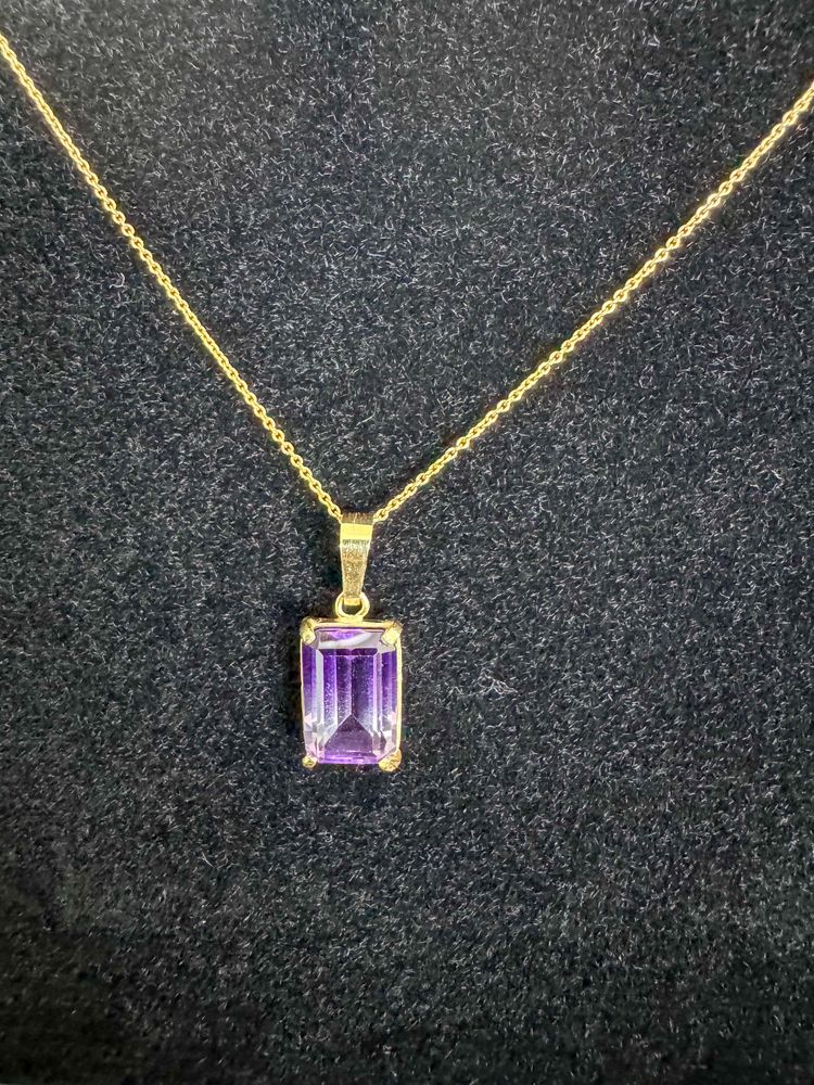Colar com pendente ametrino ouro 18k