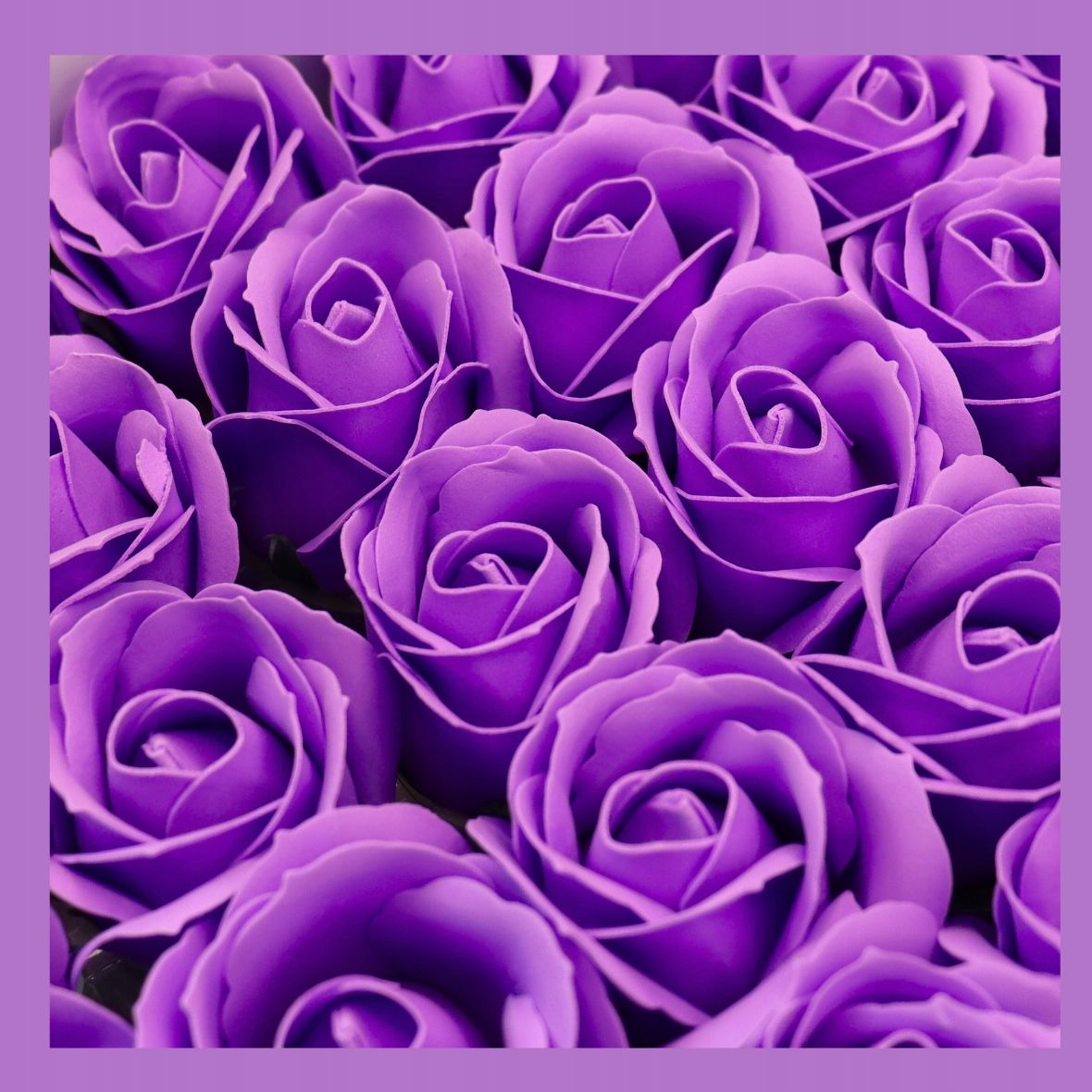 Róże mydlane lawendowe/ fioletowe 50szt