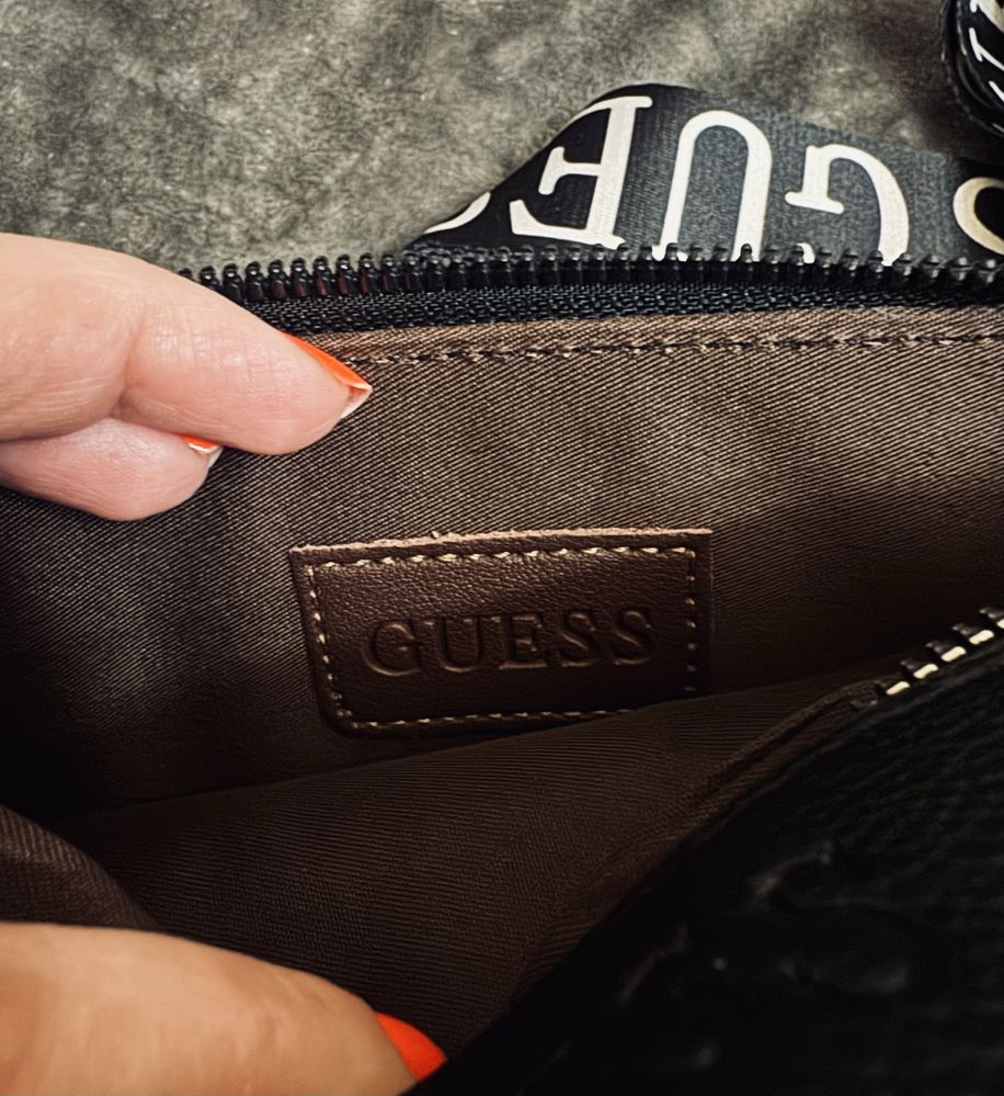 АКЦІЯ! ! !Крос-боді у стилі Guess ЧОРНА та БІЛА!