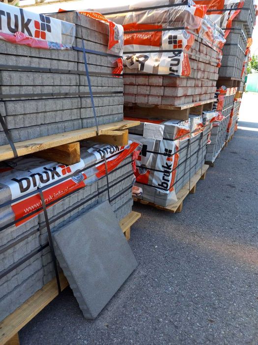 Płytka tarasowa  40x40x5cm szara fazowana