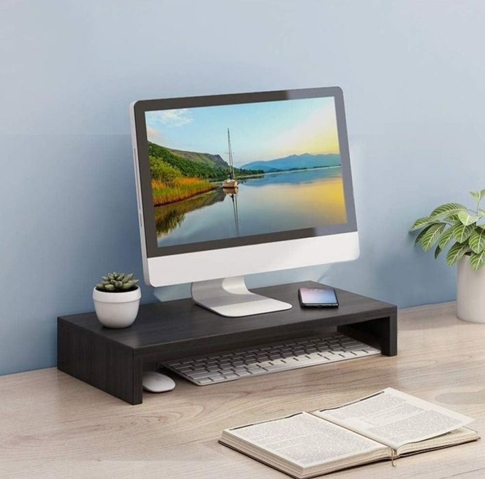 Podstawka pod monitor laptop 50x20x9,5 cm + stojak na telefon i tablet