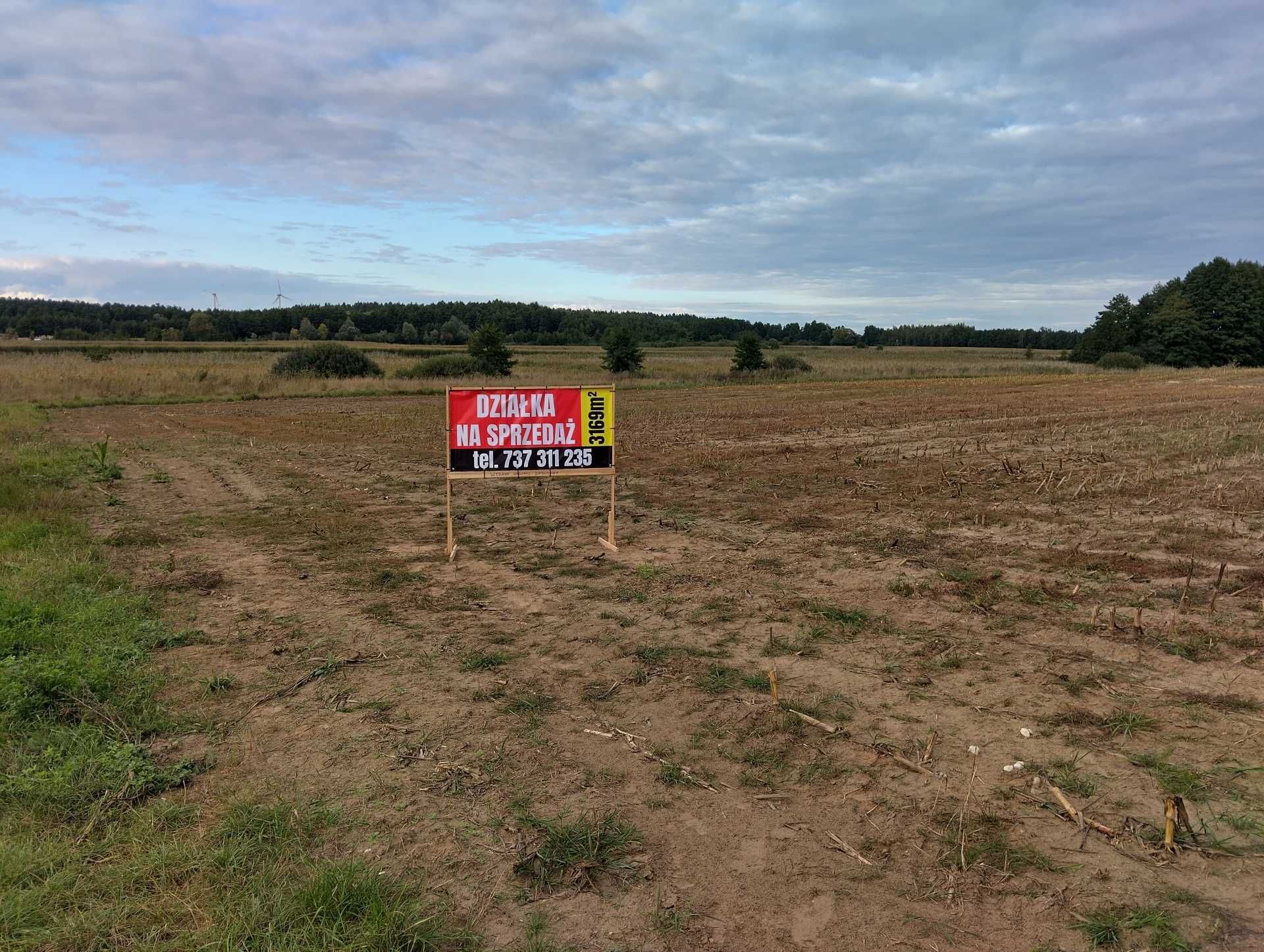 Działka nad jeziorem. Plaża, las. Sadłogoszcz. Wydane WZ