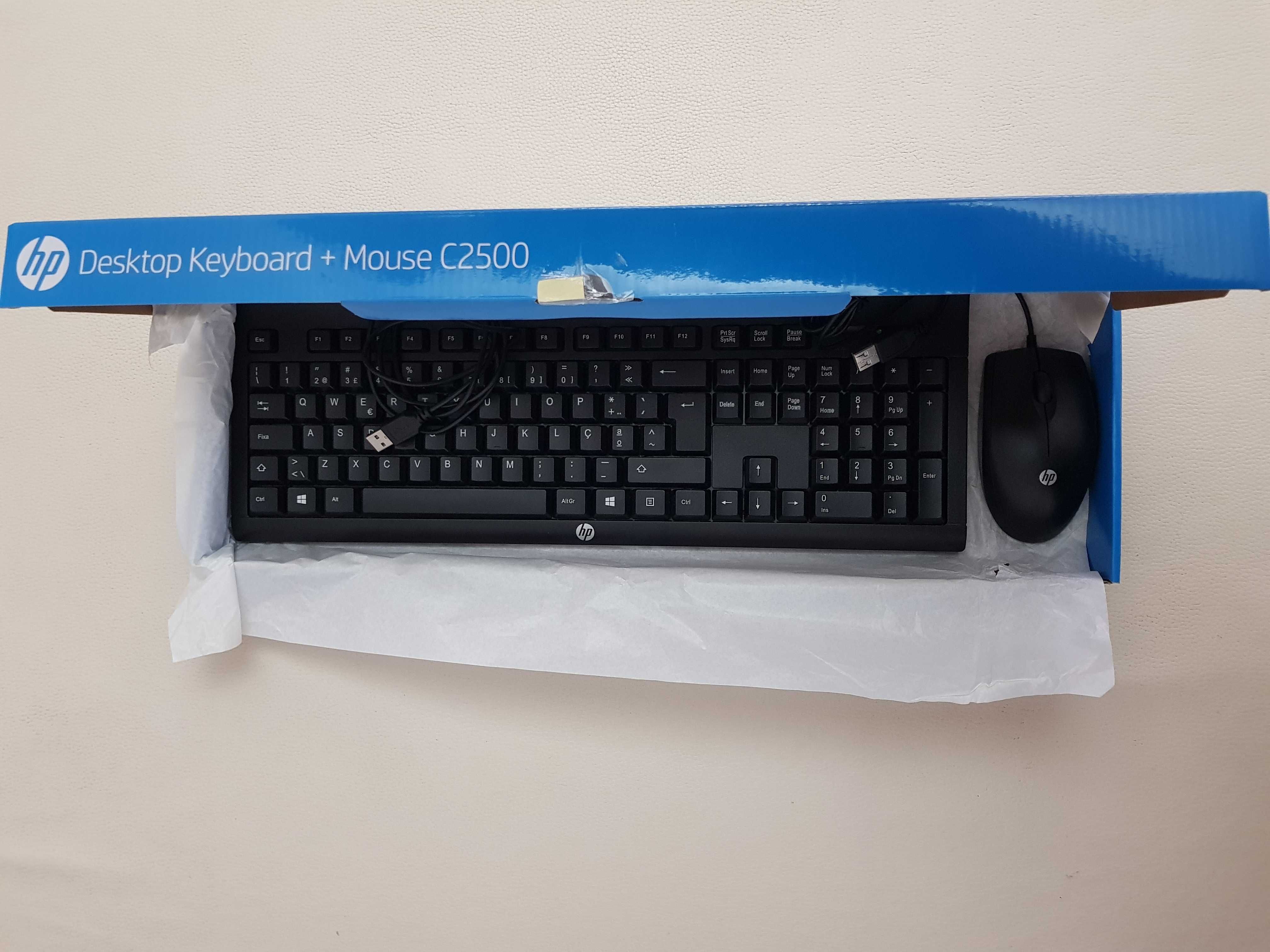 Teclado rato com fios computador portátil keyboard HP NOVO