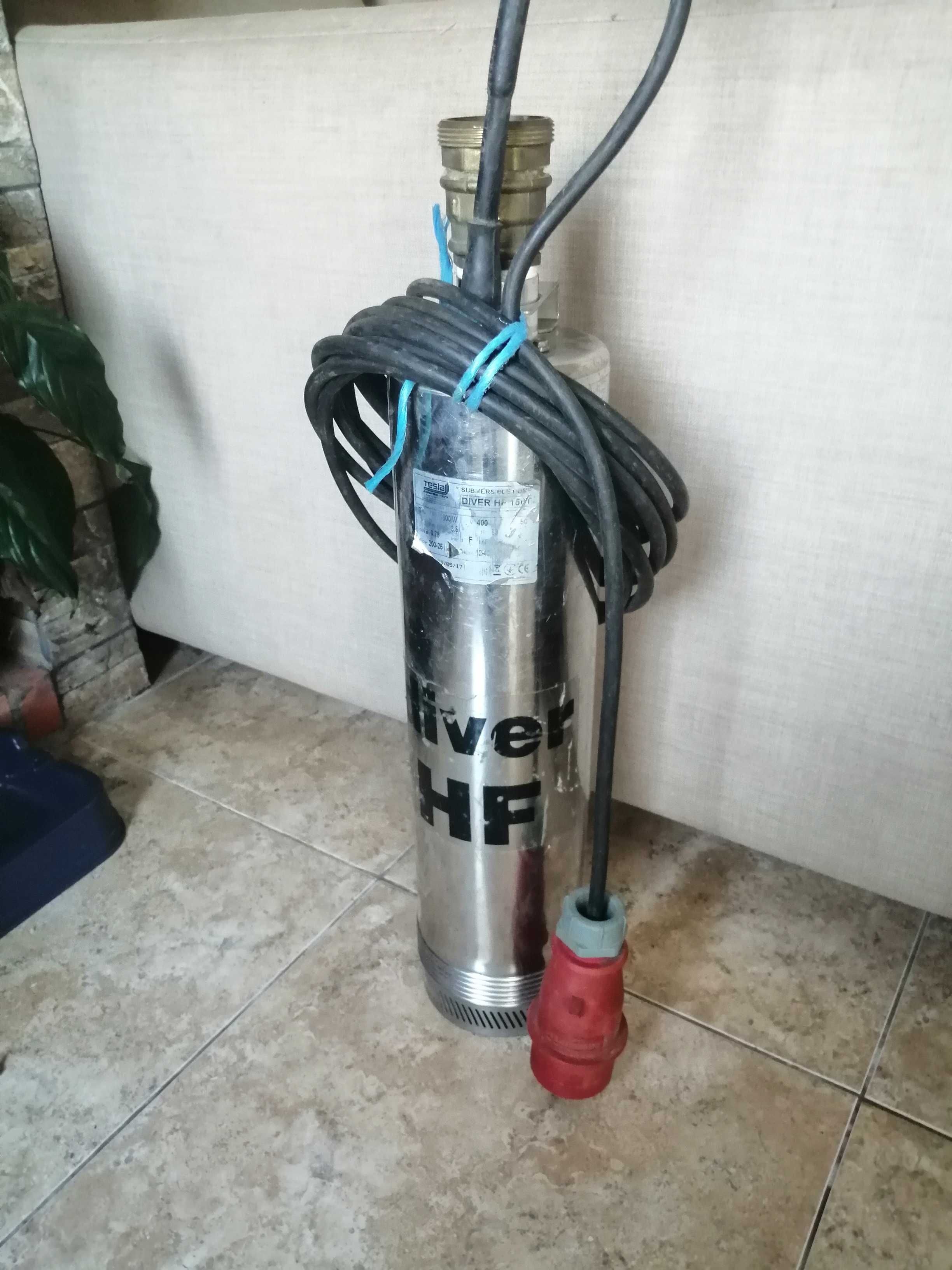 Bomba submersível trifásico 1800w diver hf 150t