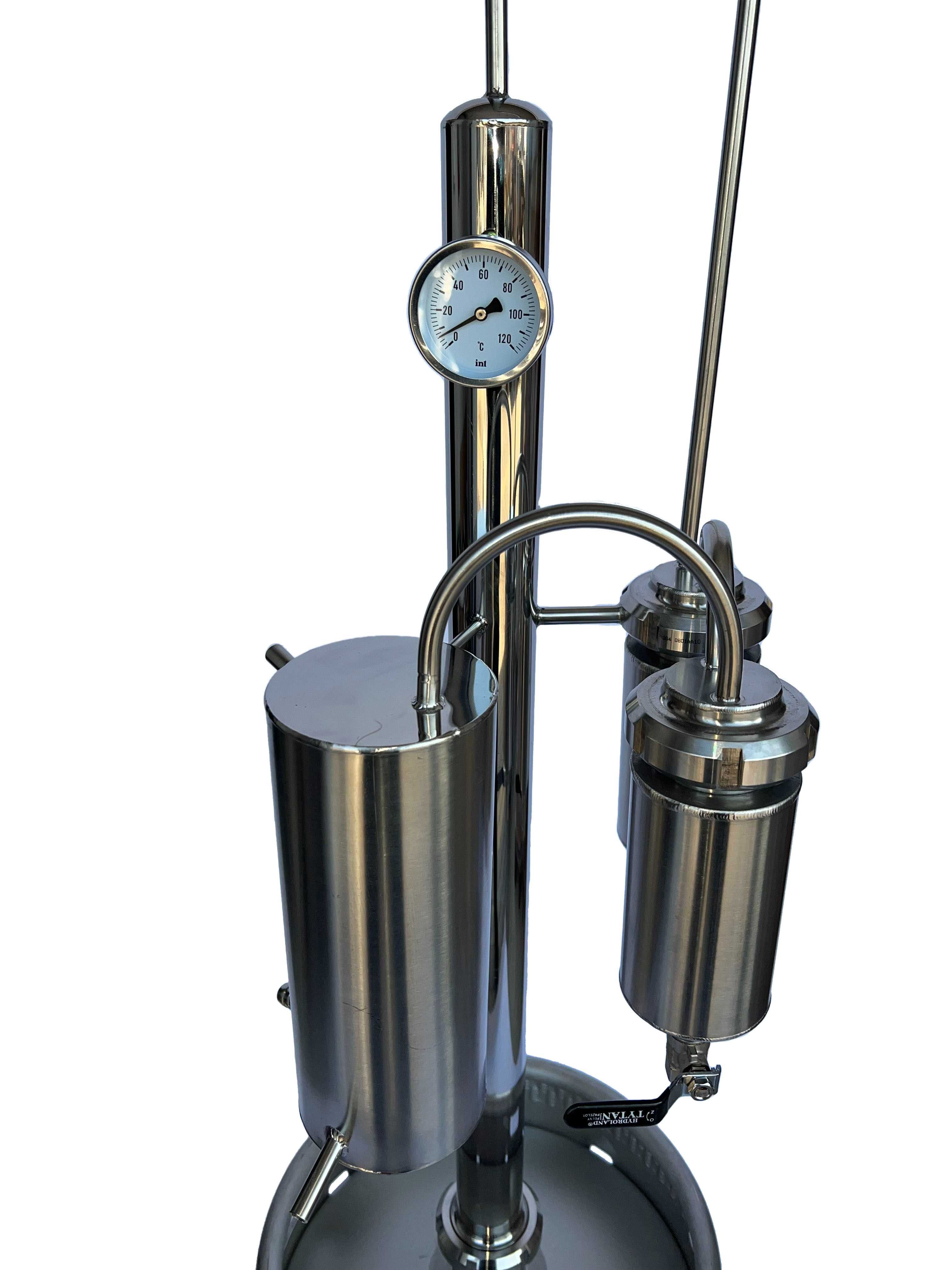 Destylator pot-still 2 odkręcane odstojniki AUTOMAT 30l | 50l  grzałki