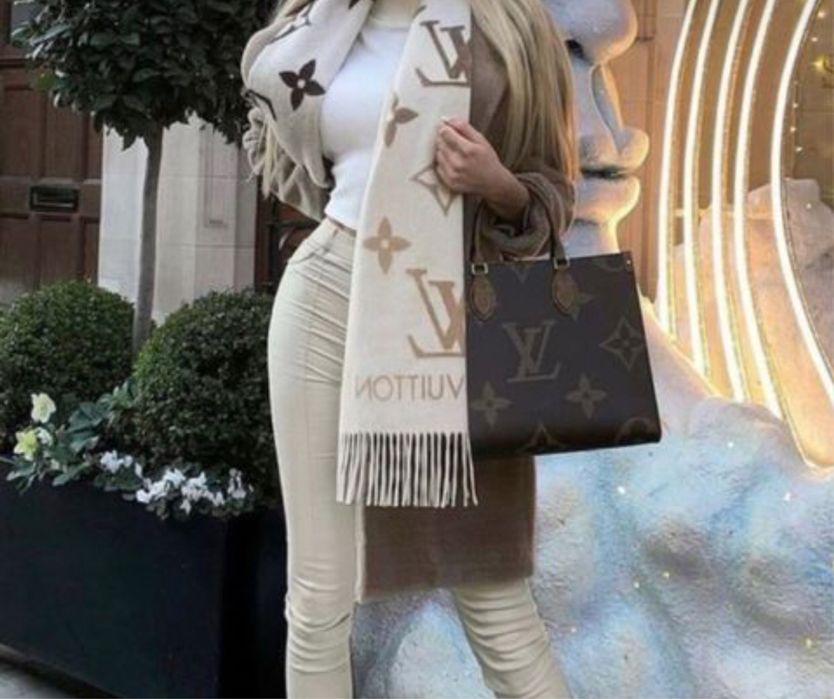 Kaszmirowy szaliki chusta Louis Vuitton