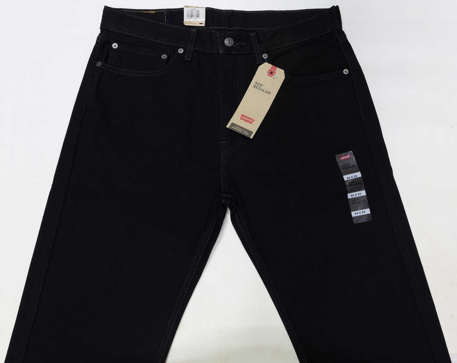 Мужские джинсы Levis 505 Black черные, 005050260 Левис, Ливайс США