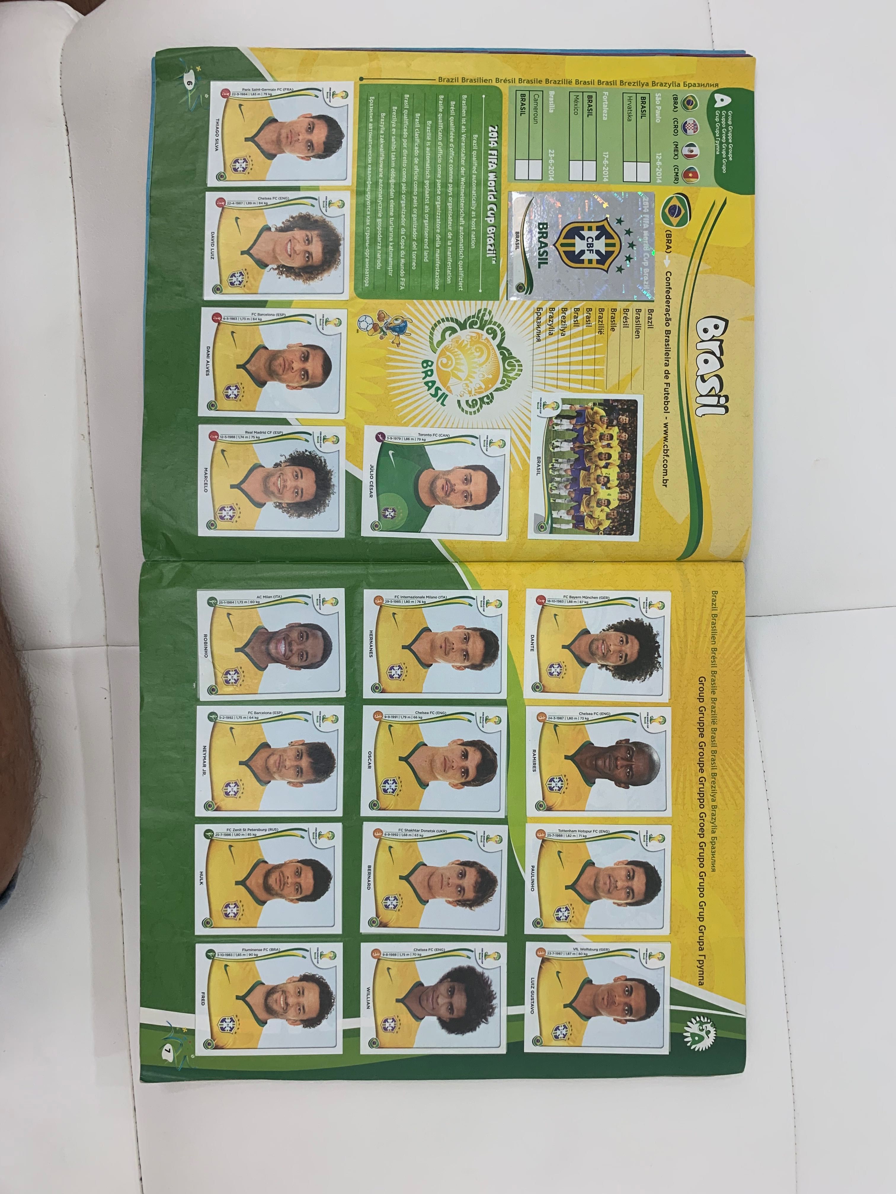 Caderneta Mundial 2014 Panini-Completa