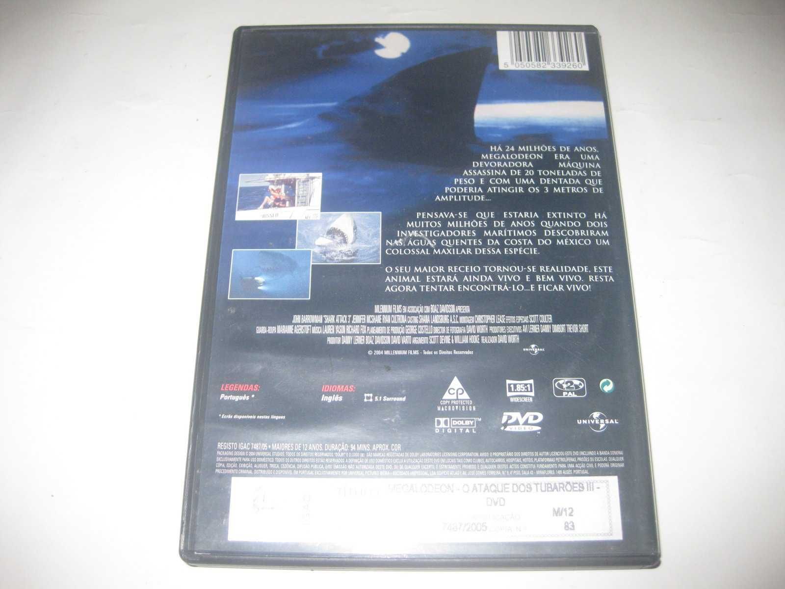 DVD "Megalodeon: O Ataque dos Tubarões III" de David Worth