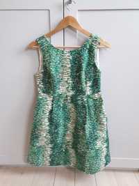 Sukienka Zara zielona trapezowa rozmiar 36 38