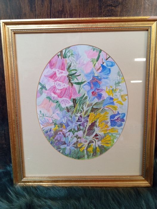 Obraz kwiatów w ramie