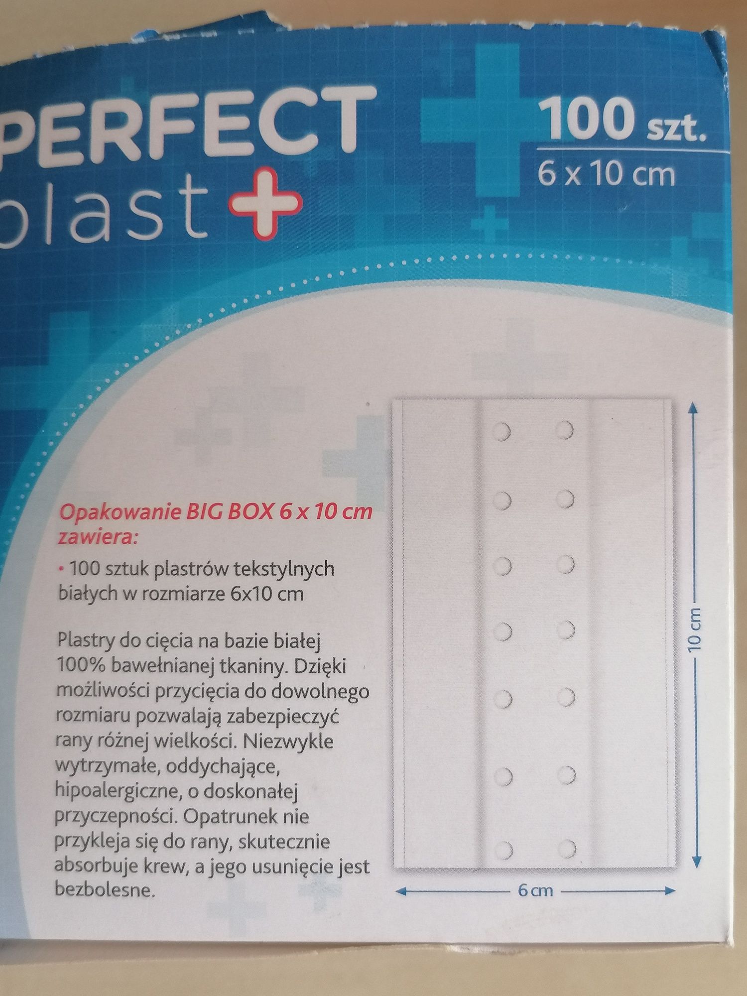 Plaster z opatrunkiem 6x10 cm do cięcia