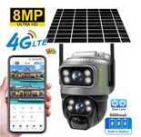Kamera solarna 4K LTE 4G obrotowa karta 64GB akumulator 8Ah