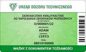 Kurs na obsługę i napełnianie przenośnych zbiorników ciśnieniowych UDT