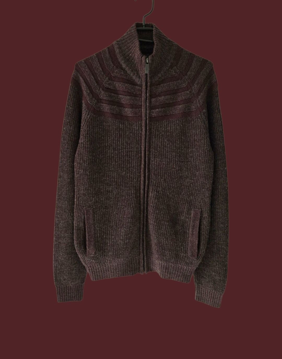 Męski rozsuwany sweter,kardigan Kenneth Cole Reaction,domieszka wełny