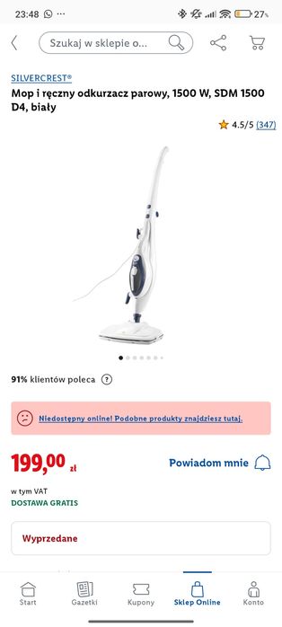 Mop parowy silvercrest