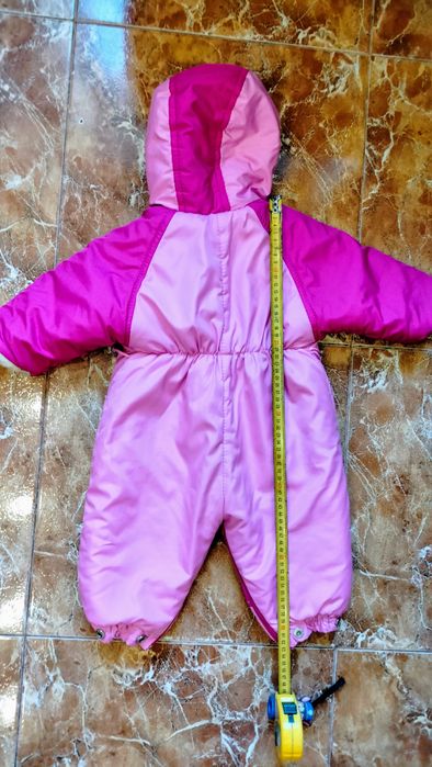 Теплий зимовий комбінезон 74р (9-12 місяців) з рукавичками і пінєтками