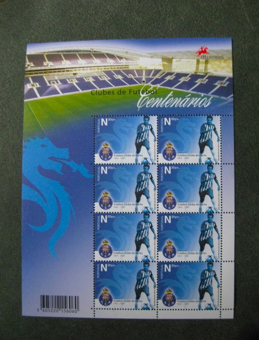Folhas Miniatura Nº 26/28 – Clubes de Futebol Centenários