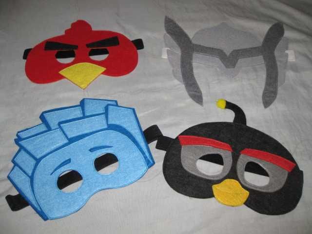 Новогодняя карнавальная маска из фетра герои Энгри бердс Марвел