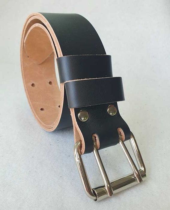 Wojskowy Pas Szeregowca R2 Skóra Naturalna 135 - Podwójna Sprzączka