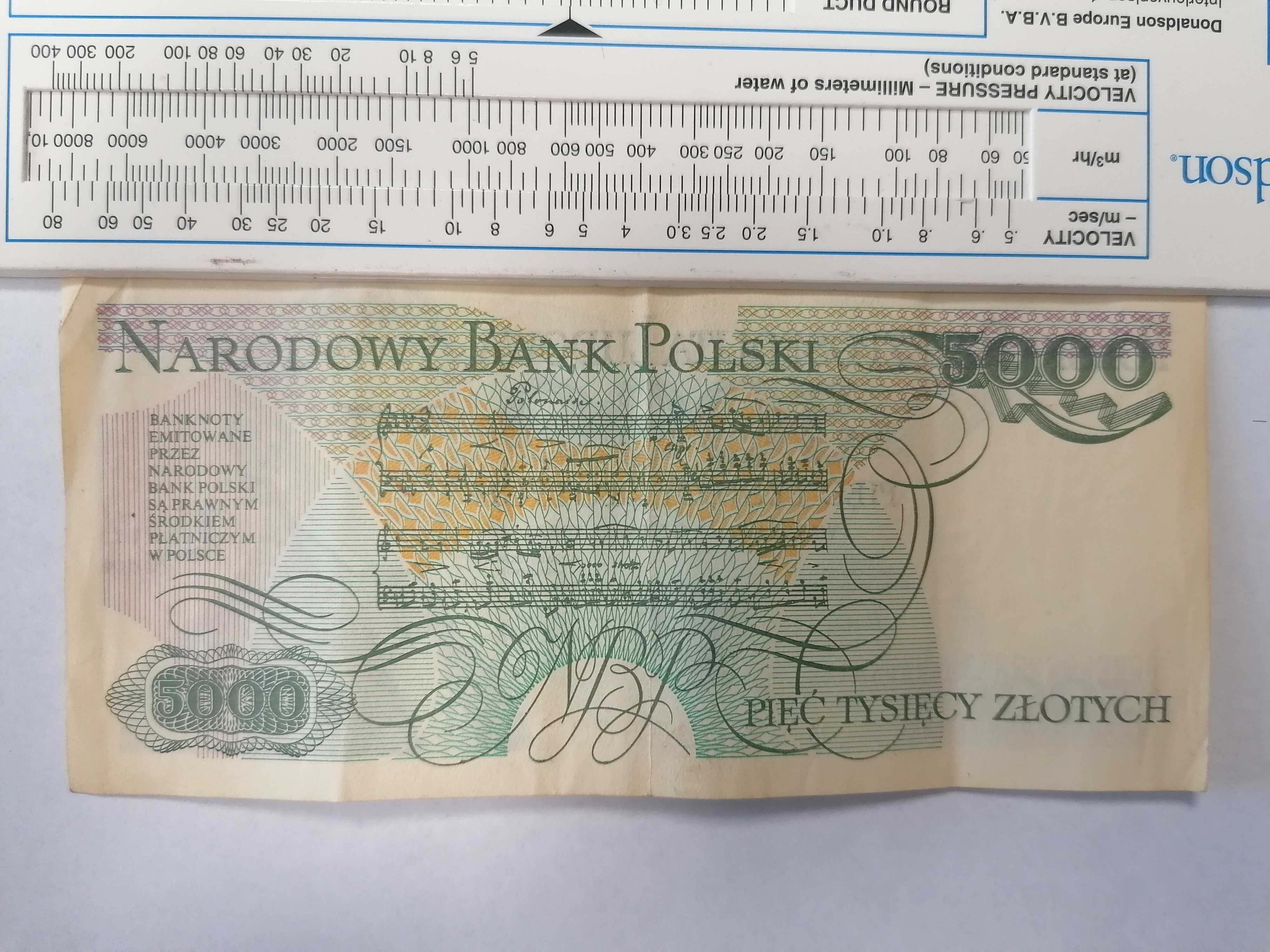 Banknot 5000 zł, seria BY, 1 czerwiec 1982 r