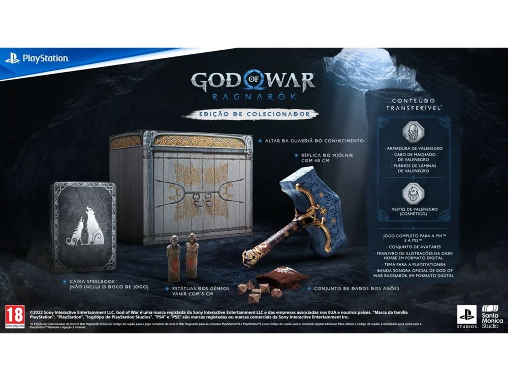 Jogo PS5/PS4 God Of War Ragnarök Collectors Edition Novo