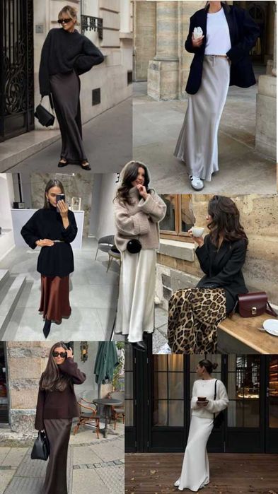 Zara максі сатинова атласна спідниця кольору марсала бургунді (віскоза