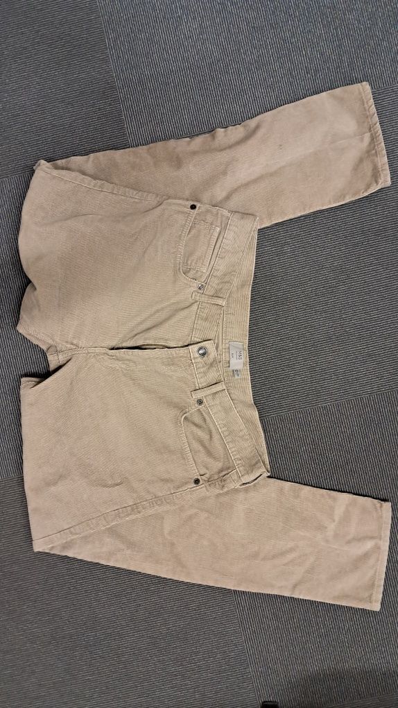 Męskie spodnie sztruksowe Marks&Spencer 34 slim