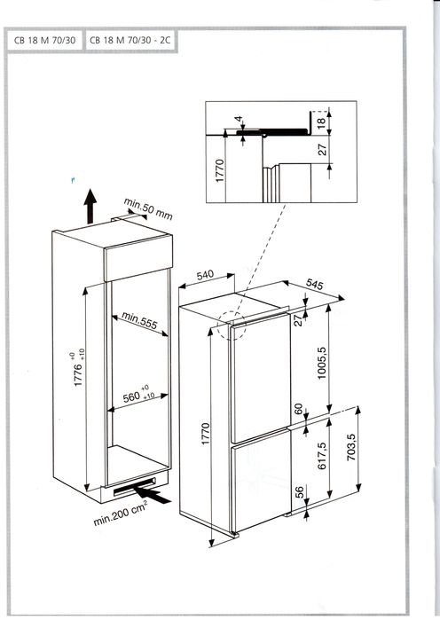 Lodówka z zamrażarką do zabudowy marki Whirpool