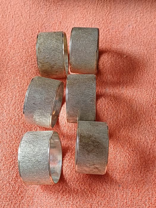 Obrączki, pierścienie na serwetki Vintage, 6 sztuk