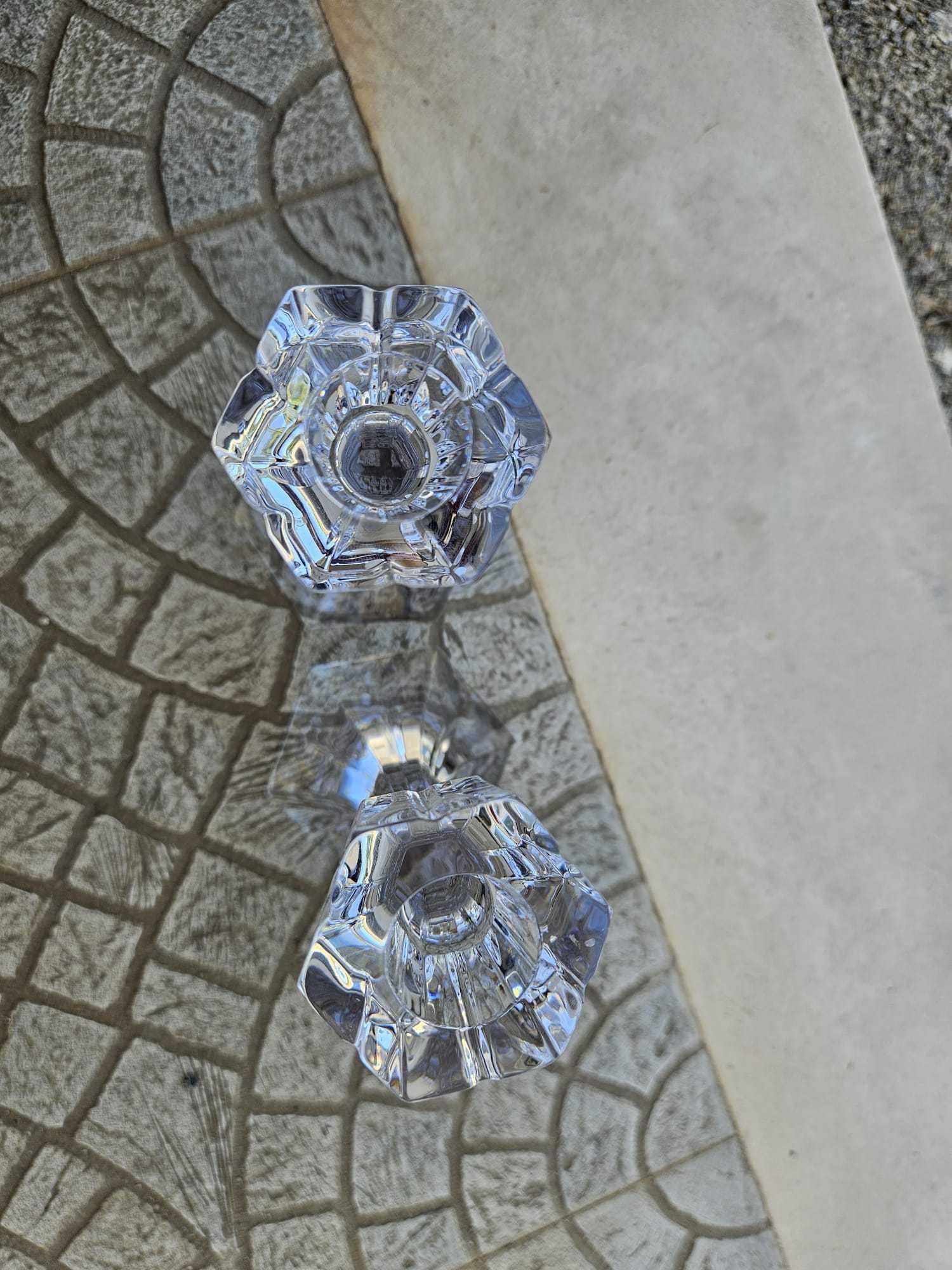 Castiçais em cristal da Atlantis