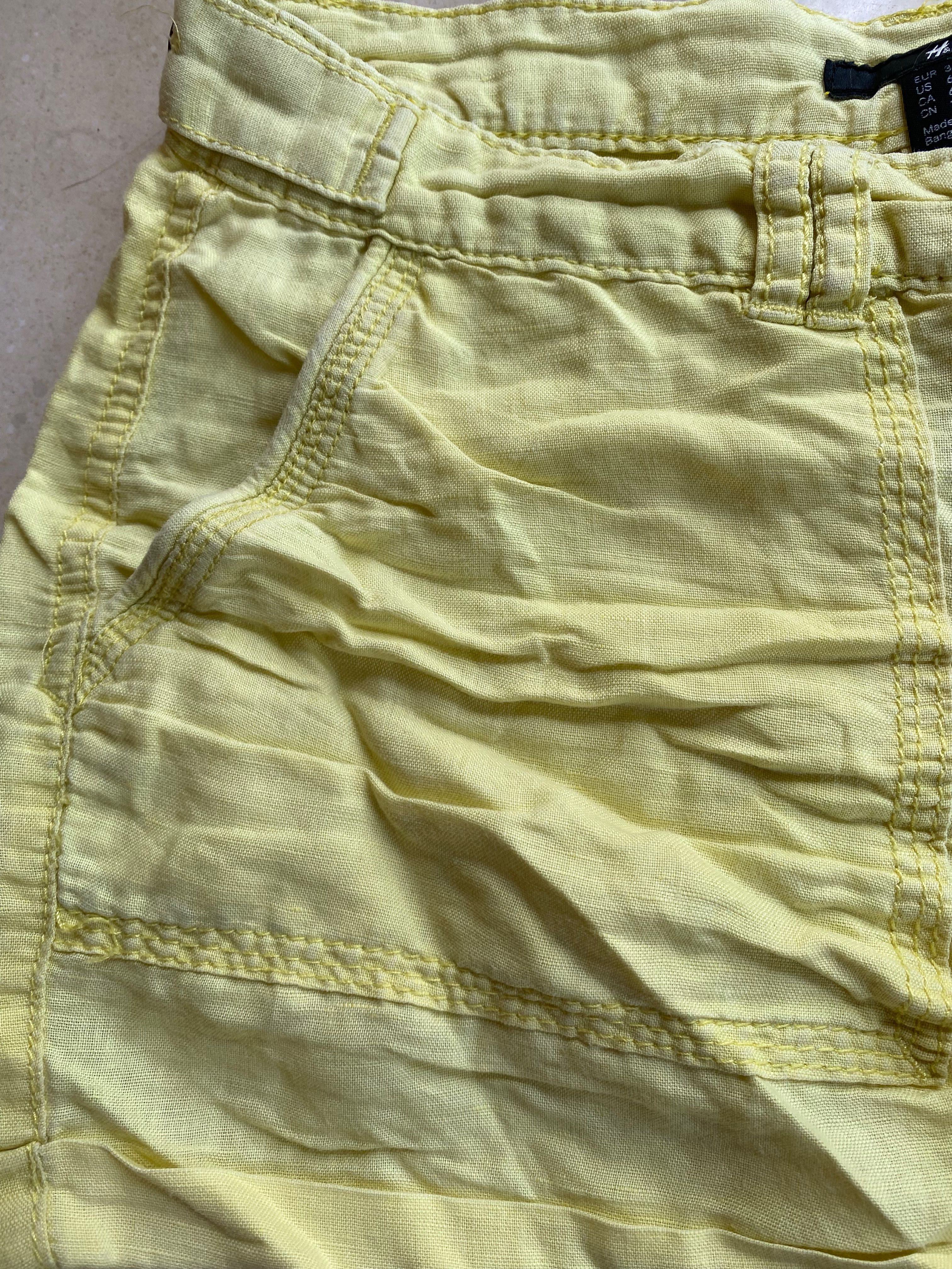 Spodenki lniane H&M- len 100%