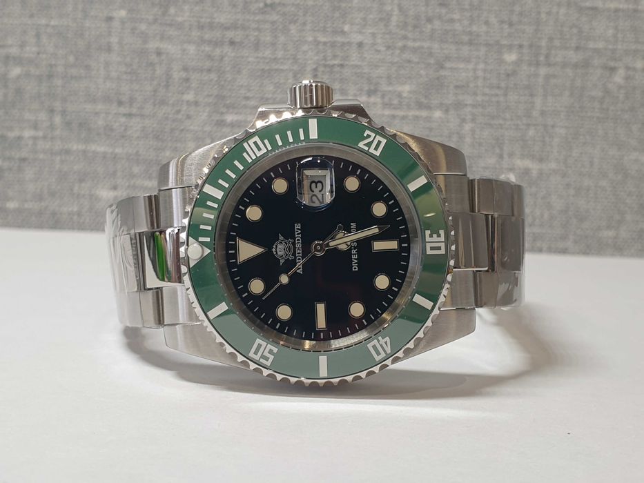 Чоловічий годинник Addiesdive Automatic 46мм 1000м Sapphire Diver's Bl